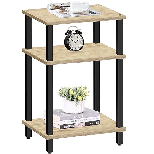 End Table, Side Table, Nightstand, 3-Tier Storage Shelf, Couch Table for Small Space, Living Room, Bed Room TB01BO049