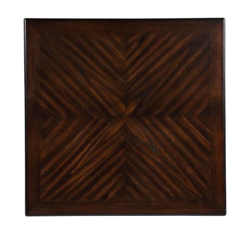 New Classic Furniture Gia Wood and Polyester Fabric 48" Counter Dining Room Table Set for 4 - Brown Cherry