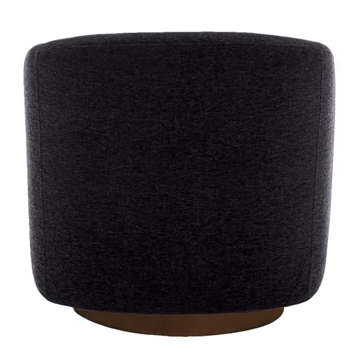 Accent Chair,Modern Swivel Chairs for Living Room and Bedroom Reading with Wood Base,Performance Fabric in Charcoal Gray