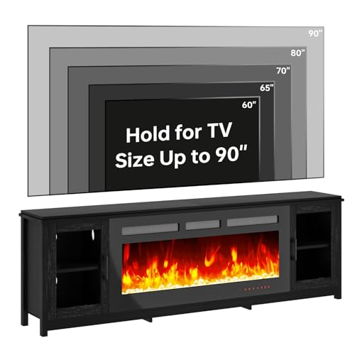 MXV 80" Fireplace TV Stand, view 8