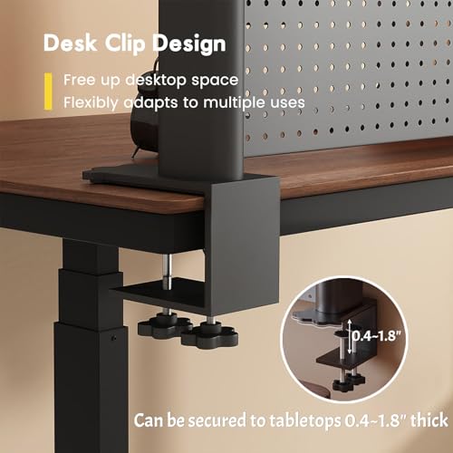 Clamp On Desk Shelf Organizer with Pegboard Desk Hutch Dorm with Storage, view 8