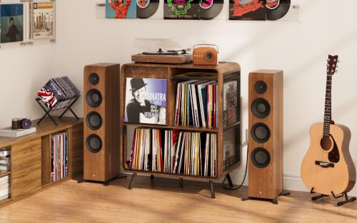 Record Player Stand with Vinyl Record Storage - Record Player Cabinet Table, view 8