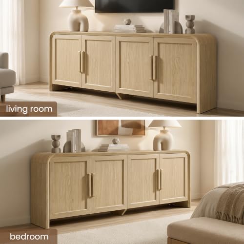 65" Mid Century Modern TV Stand with Storage for 75" TV, view 7