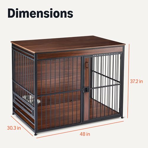 Furniture Style Dog Crate, 48 Inches, view 6