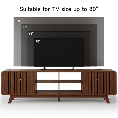 70" TV Stand for TV Up to 85", Mid-Century Modern Television Stand, view 7