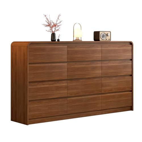 Modern 12-Drawer Dresser 63-Inch Wide, Curved Anti-Collision Design, view 2