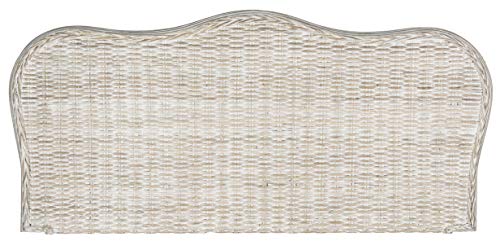 SAFAVIEH Furniture, Imelda Rattan Full Headboard, White-Washed, Rattan, view 2