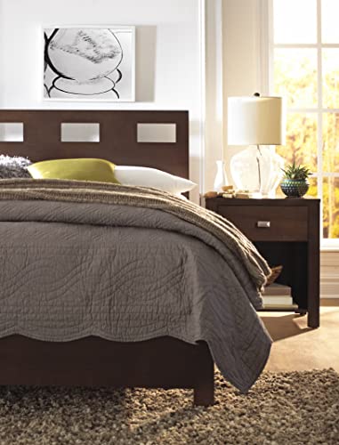 Solid Wood 2-Side Storage Bed, Queen, Riva - Chocolate Brown