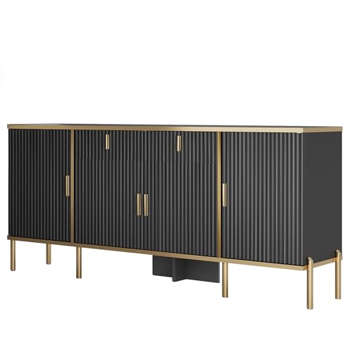 60" Fluted Buffet Cabinet with Storage, view 8
