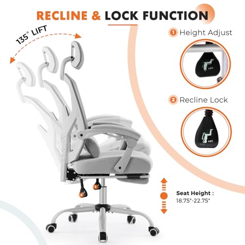 Ergonomic Office Chair, Computer Desk Chair with Lumbar Support, view 7