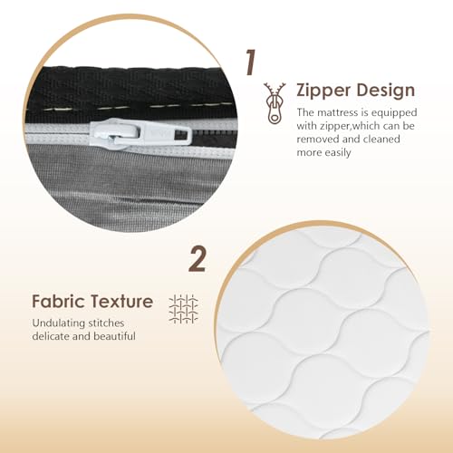 PayLessHere | 6 Inch Twin Mattress | Medium Firm Hybrid Mattress | White | with High-Density Foam and Breathable Cover | Pocket Spring Design, Pressure Relief | Bed in a Box, CertiPUR-US Certified