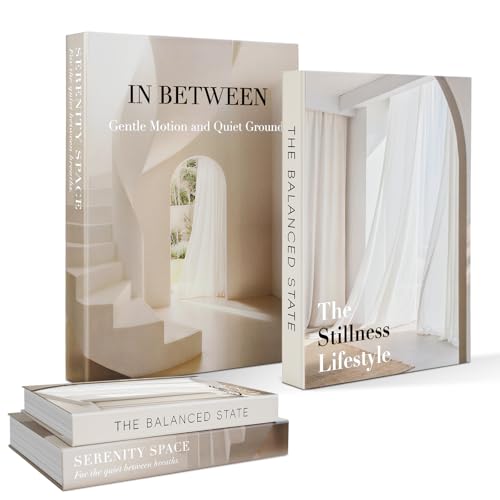 Decorative Books for Modern Home - Stackable Fake Books Storage Box for Decoration - Set of 2 Coffee Table Book - Photo Storage Keepsake Box for Room Bookshelf Decor