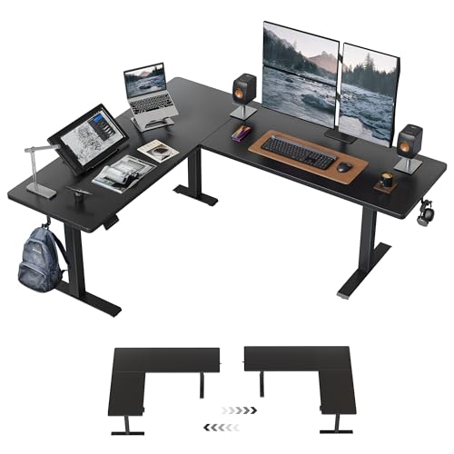 75“ x 63" L Shaped Standing Desk Adjustable Height, Electric Corner Desk, view 2