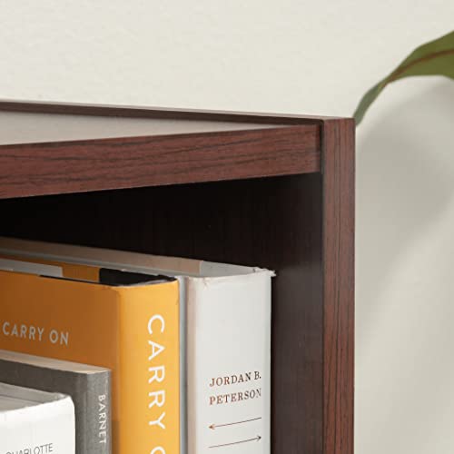 Beginnings 3-Shelf Bookcase, Bookshelf with Adjustable Storage Shelves, in Brook Cherry finish