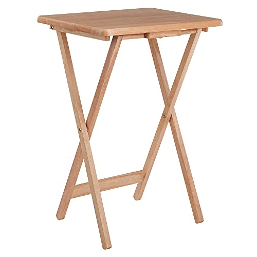 Alex Set of 2 Foldable Snack Tables, Easy to Store Small Portable Fold Up Table Set for Kitchen, Living Room TV Dining, Crafts, Puzzles, Work From Home