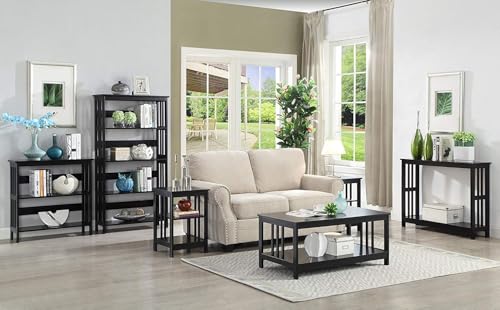 Black mission console table, view 6