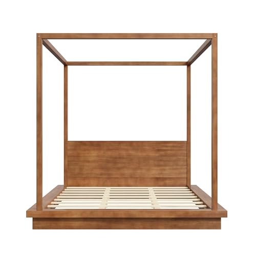 VilroCaz King Size 4-Poster Canopy Platform Bed with Headboard, view 9