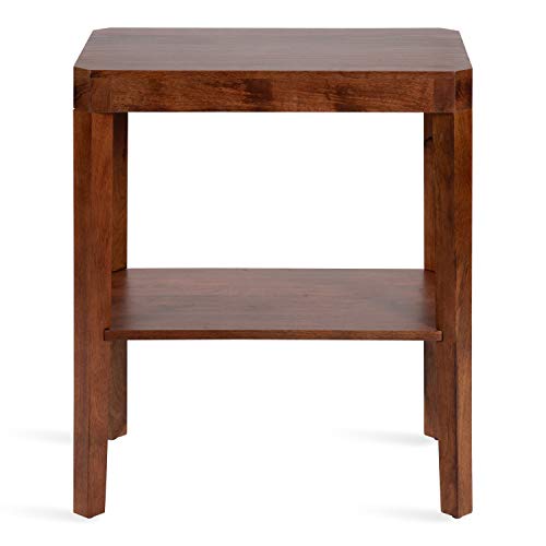 Talcott Mid-Century Side Table, 22 x 14 x 26, Walnut Brown, Modern End Table for Storage and Display