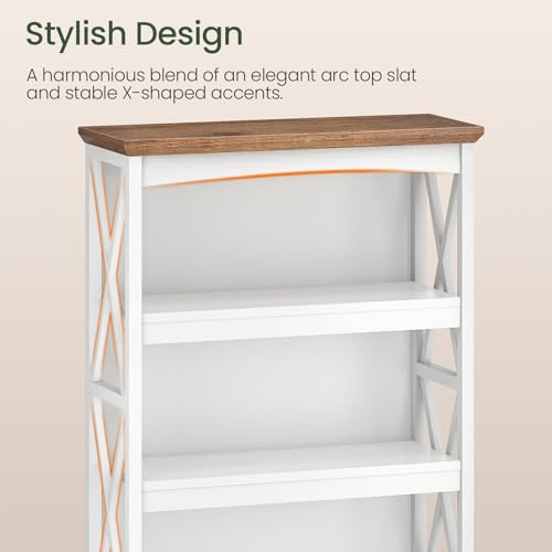 4-Tier Bookshelf, 42.9" Small Bookcase, Floor Standing Organizer Shelf, view 7