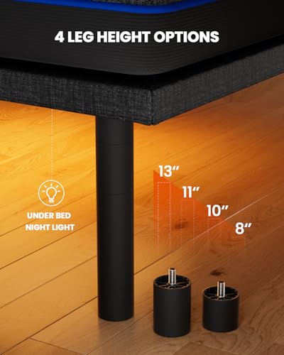 Amada Split King Adjustable Bed Frame and 14 Inch Cooling Gel Memory Foam, view 7