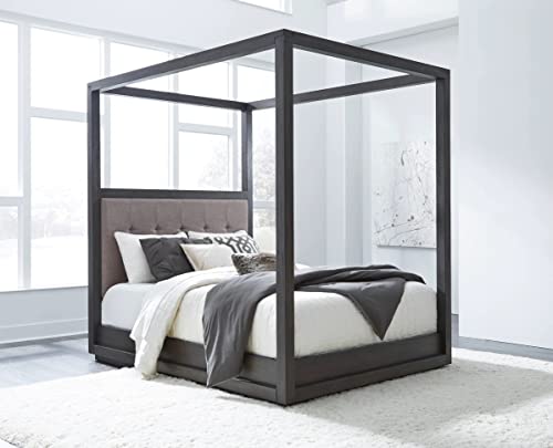 Solid-Wood Canopy Bed, California King, Oxford - Dolphin, view 2