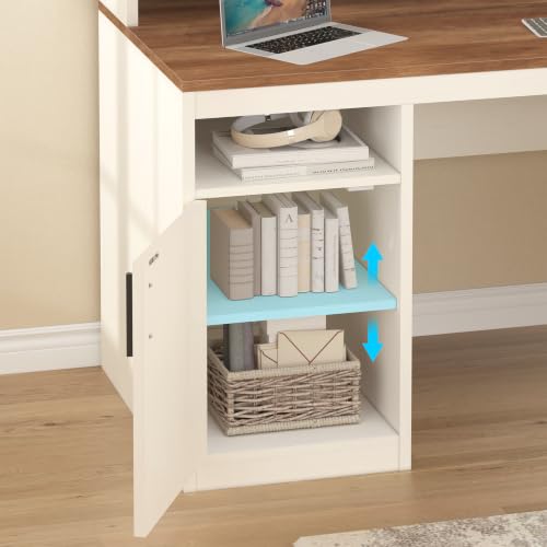 65" Computer Desk with 3 Drawers & Printer Shelf for Home Office, view 7