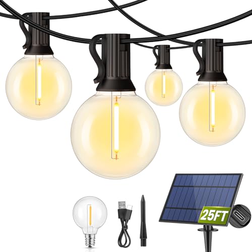 25FT Solar Powered String Lights Outdoor, view 2
