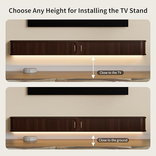 94.8" Floating TV Stand with Power Outlet for TVs up to 100", view 7