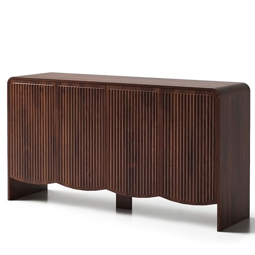 Fluted Sideboard Buffet Cabinet with Storage, view 8