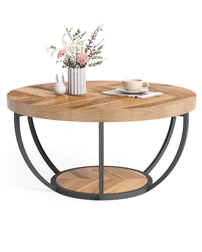 Round Coffee Table, 32" Circle Coffee Tables for Living Room, view 2