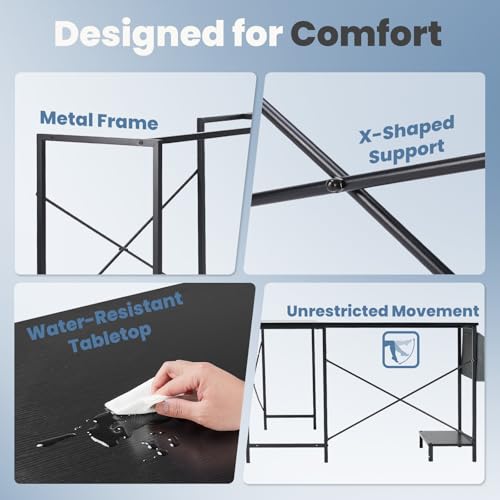 L Shaped Desk, Gaming Desk, Corner Table, 50 Inch, view 7