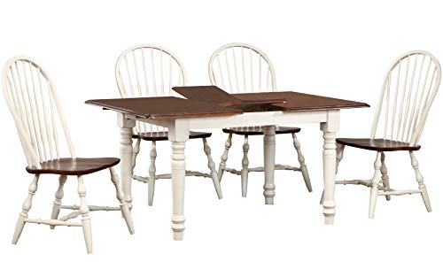 Andrews 5 Piece Butterfly Dining Set with Windsor Spindleback Chairs