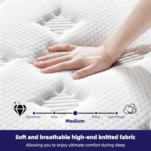 Twin Size Mattress, 12 Inch Hotel Level Hybrid Mattress in a Box, Medium, view 7