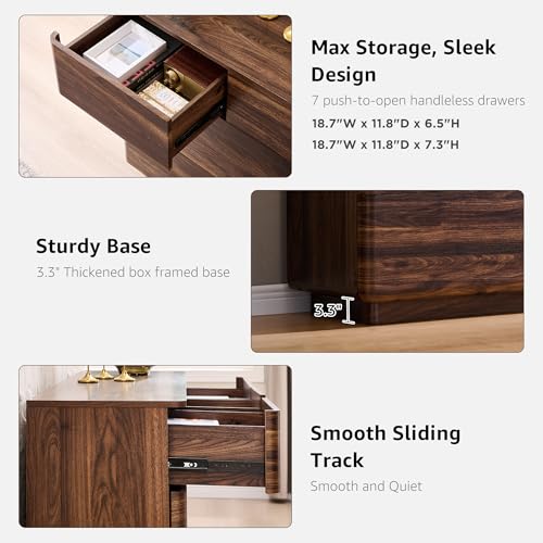 7 Drawer Dresser for Bedroom, Modern Push-to-Open Chest of Drawers, view 7