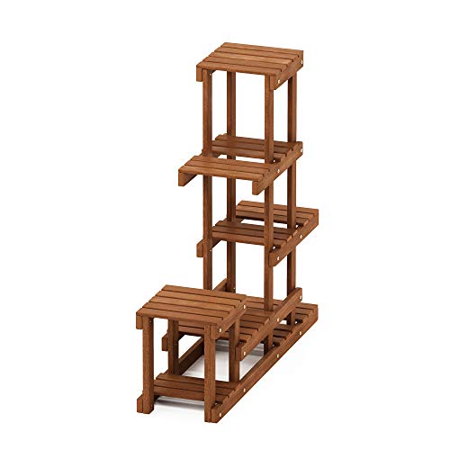 FG18451 Tioman Hardwood Patio Furniture Outdoor Flower Stand in Teak Oil, Natural