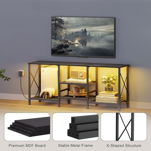 TV Stand with LED Lights for 55 Inch TV, view 7