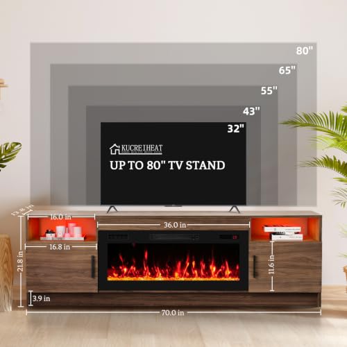 Fireplace TV Stand for 65-80 inch TV, view 8