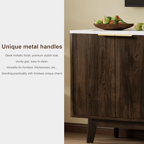 63'' Buffet Cabinet Sideboard with Storage, with 4 Doors, Brown, view 7