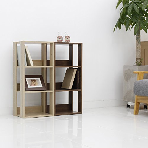 3-Tier 16" Medium Open Wooden Bookshelf with Adjustable Shelves, Easy Assembly Bookcase Farmhouse Shelf for Small Spaces Bedroom Office Living Room Indoor, Brown