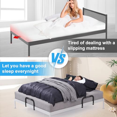 2 Pack Non Slip Mattress Gripper for Metal Bed Frame