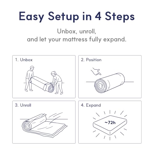 6 Inch Queen Mattress, Bamboo Cover Memory Foam Bed in a Box, view 7