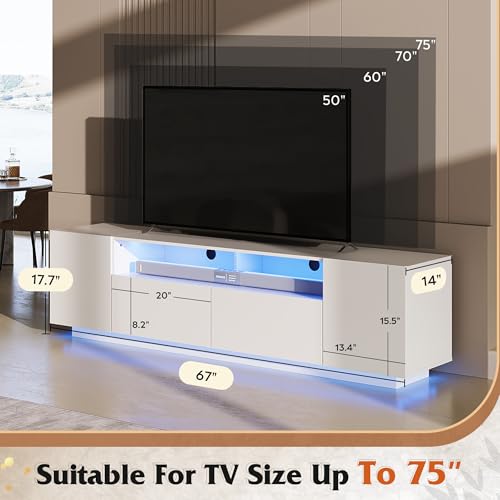 LED TV Stand for 65/70/75 Inch TVs, view 7