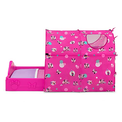 Disney Minnie Mouse Plastic Sleep and Play Toddler Bed with Tent, Pink, view 6