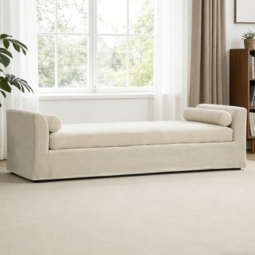 88.6" W Oversized Chaise Lounge Upholstered Bedroom Benches Extra-Long Indoor, view 2