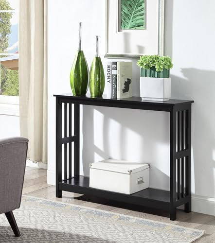203399BL Mission Console Table, Black