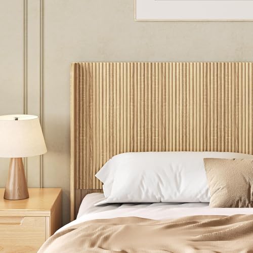 63.9" Wood Headboard Queen Size, Fluted Queen Headboard Only, view 2