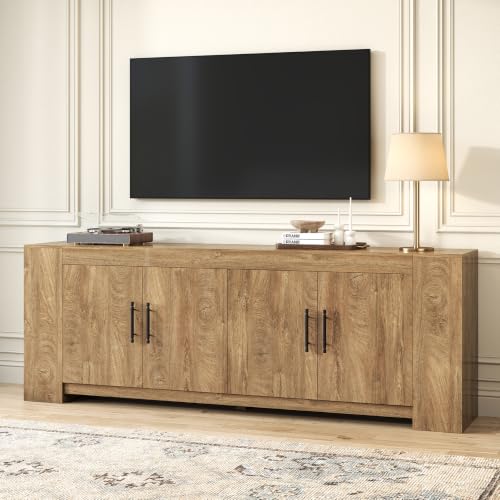 Tall TV Stand with Storage, Long Entertainment Center for 85 Inch TVs, view 2