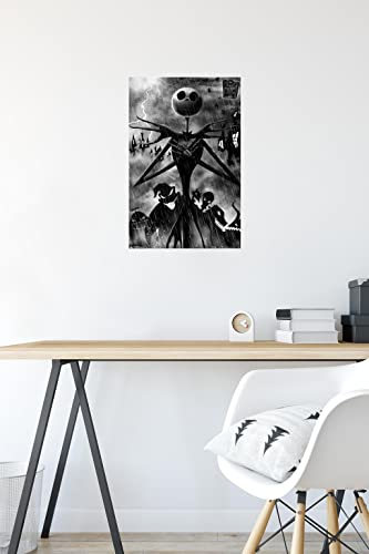 Disney Tim Burton's The Nightmare Before Christmas - Shadows Wall Poster, 22.4L x 14.7W, Premium Poster & Mount Bundle