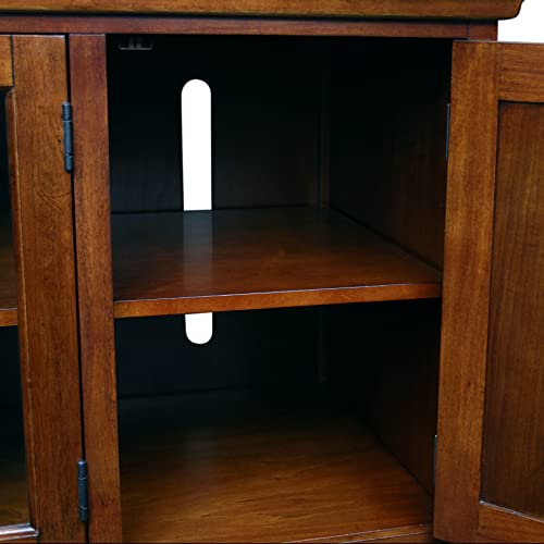 87360 TV Stand with Enclosed Storage For 65" TV's, Westwood Brown Cherry