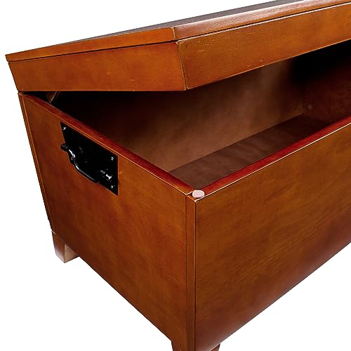 Pyramid Lift-top Trunk Coffee Table - Transitional Design, Brown Finish - Ideal for Living Room, Family Room (CK1224)